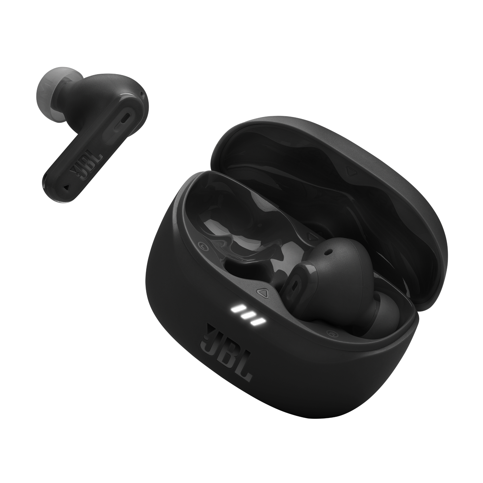 JBL Tune Beam 2 - Black - True Wireless Noise Cancelling Earbuds - Detailshot 2 JBL Tune Beam 2 - Black - True Wireless Noise Cancelling Earbuds - Detailshot 2